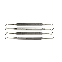Wise Dental Composite Non Stick Filling Instruments Set of 4. Plugger, Condenser, conical tip and fine probe