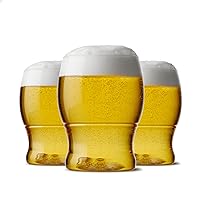 TOSSWARE POP 12oz Pint Jr, Premium Quality, Recyclable, Unbreakable & Crystal Clear Plastic Beer Glasses, Set of 12