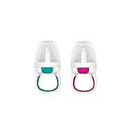 OXO Tot Silicone Self-Feeder 2 Pack Teal/Pink