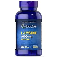 Puritan's Pride L-Lysine 1000 mg-250 Caplets (6013)