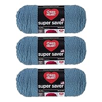 Red Heart Bulk Buy Super Saver Yarn (3-Pack) (Country Blue)
