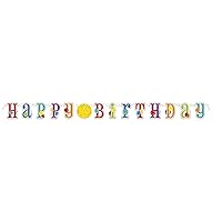 Happy Birthday Jumbo Jointed Banner with Number Stickers - (Pack of 12) - Customizable & Vibrant Party Decor