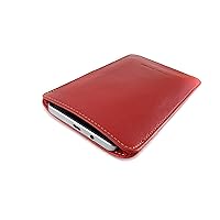 Genuine Leather Mobile Case, Pouch for Infinix Hot 30 Play Mobile Phone : Red