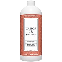 100% Pure Castor Oil - Topical Massage Oil for Soft Skin (32 Fluid Ounces)