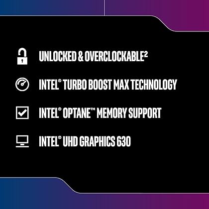 Intel Core i5-9600K Desktop Processor 6 Cores up to 4.6 GHz Turbo unlocked LGA1151 300 Series 95W