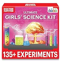 Doctor Jupiter Girls Science Kit for Kids Ages 8-10-12-14 | Birthday Gift Ideas for 8,9,10,11,12 Year Old Girls| 6-8 Experiments of Different Sciences| STEM Learning & Educational Toys
