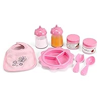 Mine to Love Time to Eat Doll Accessories Feeding Set (8 pcs) , Pink