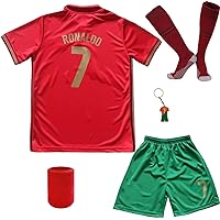 Ronaldo #7 Home Kids Soccer Football Futbol Jersey & Shorts Socks Set Youth Sizes