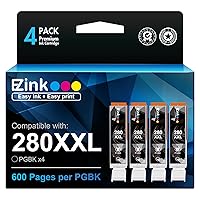 E-Z Ink (TM Compatible Ink Cartridge Replacement for Canon PGI-280XXL PGI 280 XXL Compatible with PIXMA TR7520 TR8520 TS6120 TS6220 TS8120 TS8220 TS9120 TS9520 TS9521C Printer (4 PGBK)