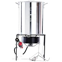 Turkey Fryer King Kooker 12RTFA 29Qt. Propane Outdoor Cooker Package with Battery Operated Timer,silver