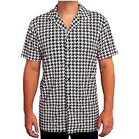 Men's Houndstooth Shirt Bowling Shirt