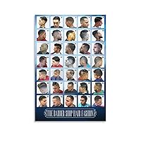 Men's Barbershop Posters Vintage Hair Salon Posters Boy And Youth Barbershop Hair Salon Posters (1) Canvas Painting Wall Art Poster for Bedroom Living Room Decor 24x36inch(60x90cm) Unframe-style