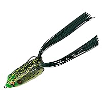 BOOYAH Pad Crasher Topwater Bass Fishing Hollow Body Frog Lure with Weedless Hooks