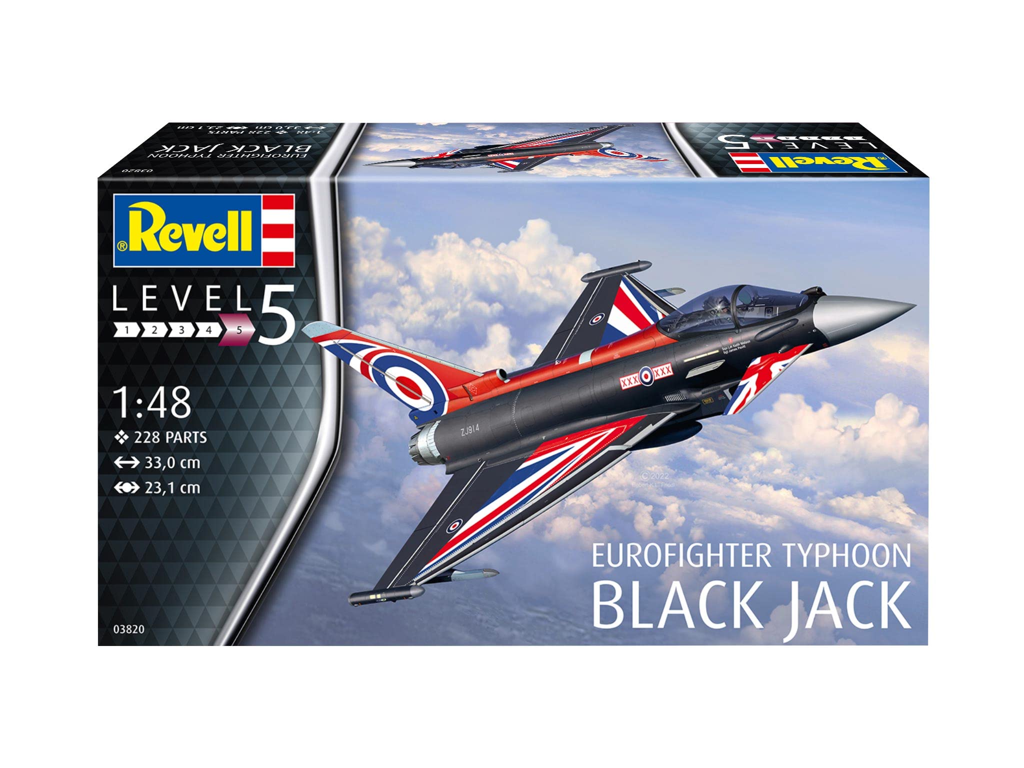 Revell RV03820 1:48-Eurofighter Black Jack', Unpainted