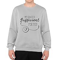 My Grace is Sufficient for you Purple Floral Set for women 2 Corinthians 129 Bible Verse inspirational and Journal Grey White Muticolor Unisex Sweatshirt