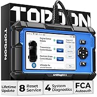 OBD2 Scanner TOPDON AD600S Scan Tool, Code Reader, Diagnostics Scanner for ABS/SRS/at/Engine, 8 Reset Services, Oil/Brake/BMS/SAS/DPF/TPMS Reset/ABS Bleeding/Throttle Adaptation, Free Lifetime Upgrade