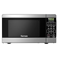 Kenmore KMCMV207S2-07 Countertop Microwave 6 Auto-Preset Menus, Child Lock, Defrost & Express Cooking Features, 0.7 Cu Ft, Stainless Steel