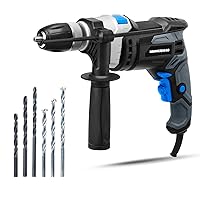 7.5-Amp 1/2 Inch Variable Speed Hammer Drill with 6pcs Bit - HAHD075