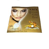4 Elements Gold Pearl Silk Collagen White Bright Gold Tissue Mask 1 Pcs. 21 ml. by molona
