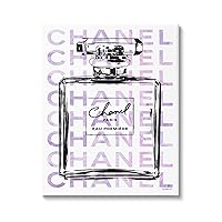 Stupell Industries Glam Black Purple Perfume Bottle Designer Cosmetic, Design by Amanda Greenwood, 24 x 30
