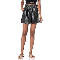 The Drop Women's Rose Loose-Fit Paperbag Pull-On Short