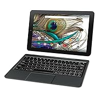 RCA Viking Pro 10 Inch 2-in-1 Tablet 32GB Quad Core Charcoal Laptop Computer with Touch Screen and Detachable Keyboard Android 6.0