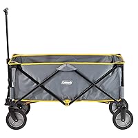 Coleman Portable Folding Utility Wagon with 5 Cubic Feet of Space & Reinforced Bottom, Great for Camping, Groceries, Home Projects, or Going to the Park & Beach, Supports up to 150lbs