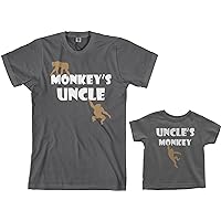 Threadrock Monkey's Uncle Toddler & Men's T-Shirt Matching Set