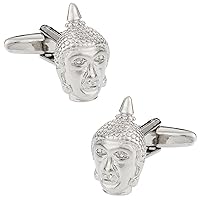 Buddha Head Buddhist Cufflinks with Presentation Box