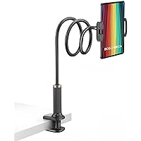 K-MT 【38.7inch/98cm】 Tablet Phone Holder Bed Gooseneck Mount, Mount Holder Clip with Grip Flexible Long Arm Compatible for ipad iPhone/Switch/Samsung Tabs/Kindle Fire HD K-MT(Black)
