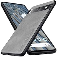 X-level Google Pixel 7A Case, Thin Slim Premium PU Leather Elegant Soft TPU Bumper Shockproof Protective Cases Phone Cover for Google Pixel 7A 2023 (Gray)