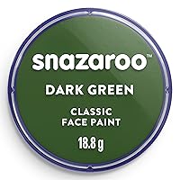 Snazaroo Classic Face and Body Paint, 18.8g (0.66-oz) Pot, Dark Green