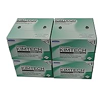 Kimtech Science KimWipes Delicate Task Wipers, 4.4 x 8.4 in. 1-ply, 280 Sheets/Box, 4 packs, KW01x4