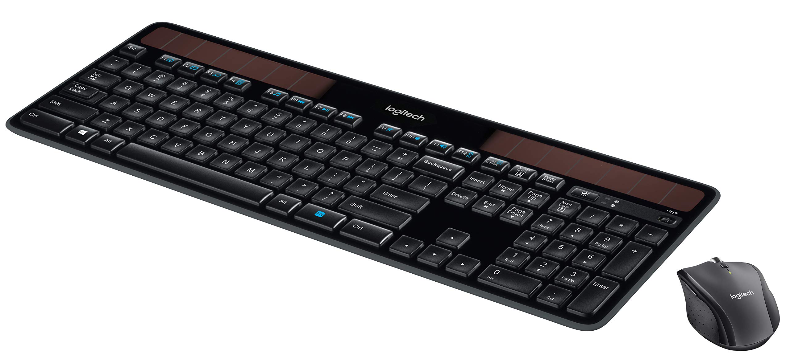 Logitech MK750 Wireless Solar Keyboard and Wireless Marathon Mouse Combo for PC