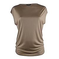 Women's Petite Metallic Knit Top Shirt-G-PS