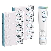 Opal by Opalescence Teeth Whitening Toothpaste (Pack of 12) - Cool Mint Original Formula - Oral Care, Gluten-Free - 4.7 Ounce Made by Ultradent.- OPAL-TP-5760-12