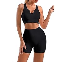 Workout Sets for Women 2 Piece Yoga Outfits Set Workout Tracksuits Sports Bra High Waist Legging