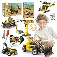 Kids Building Toys – 223 Piece 6-in-1 STEM Building Toys for Kids Ages 4-8,Learning Construction Toys Kit,Engineering Toys Creative Set Gift for Boys and Girls Ages 4 5 6 7 8 9 10+