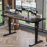 Radlove Electric Height Adjustable Standing Desk, 63x 30 Inches Stand Up Ergonomic Desk Workstation, Splice Board Home Office Computer Table