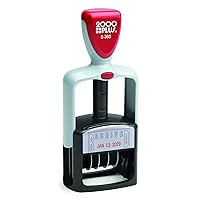 2000 PLUS Self-Inking “RECEIVED” Message Stamp, Two-Color Date, for Business and Office, Red and Blue Ink (011034)