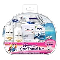 Convenience Kits Women’s Deluxe 10 PC Travel Kit (Pack of 6), Featuring Pantene Hair Products