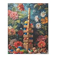 DIY 3D Diamond Painting Drawing Pictures by Number Kits Bamboo Flute Toys Cross Stitch Crystal Rhinestone Embroidery Paintings Pictures Arts Craft for Home Wall Decor