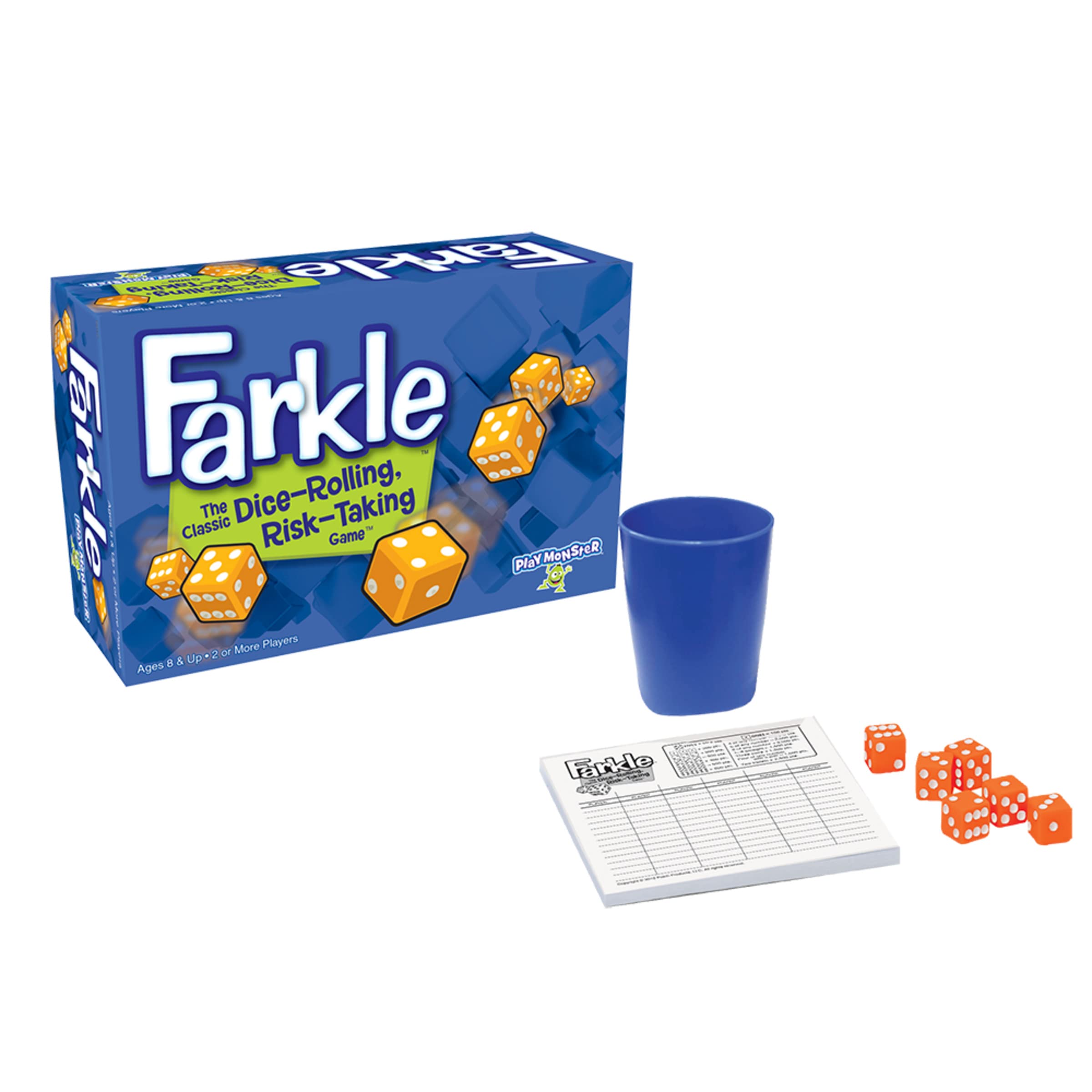 Farkle — Classic Dice-Rolling, Risk-Taking Game — Comes with Dice-Rolling Cup — Family Fun Game Night — Ages 8+