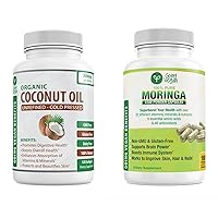 Organic Coconut Oil Capsules and Moringa Capsules Bundle!