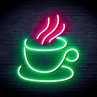 ADVPRO Tea or Coffee Flex Silicone LED Neon Sign - Green & Pink - st16s33-fnu0410-gk