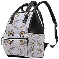 Paisley Floral Pattern Diaper Bag Backpack Baby Nappy Changing Bags Multi Function Large Capacity Travel Bag