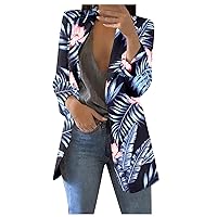Blazer Jackets for Women,Casual Long Sleeve Lightweight Work Office Jacket Open Front Cardigan Coat with Pockets