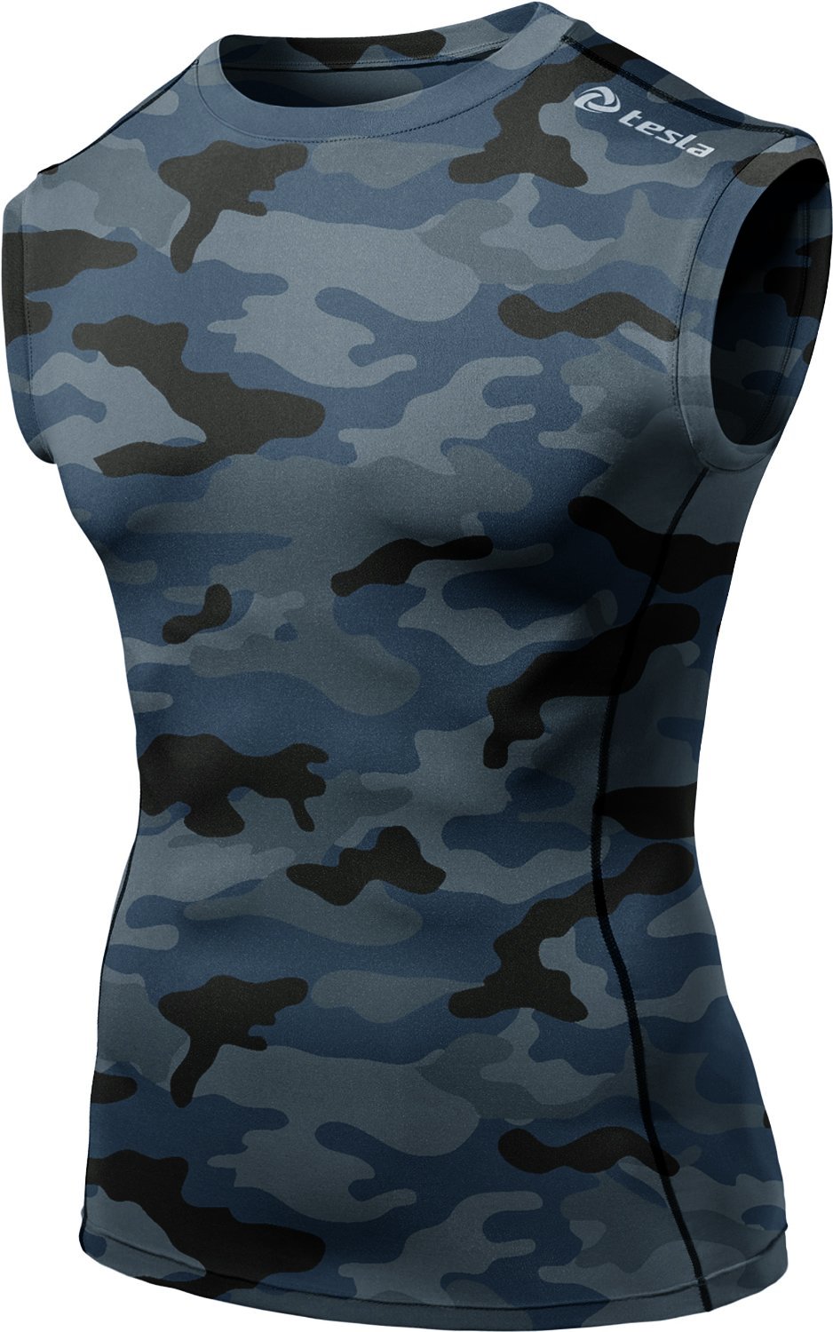 Tesla TM-R15-CBKZ_Medium Men's Cool Dry Compression Muscle Tank Baselayer Sleeveless R15