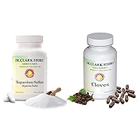 Dr Clark Cloves Healthcare Supplement 500 mg with Dr. Clark Magnesium Sulfate USP 1030 mg Pure Gelatin Capsules