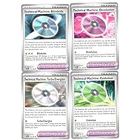 Technical Machine - Paradox Rift - Blindside - Devolution - Evolution - Turbo Energize - 176/182-177/182-178/182 - Pokemon Card Lot of 4